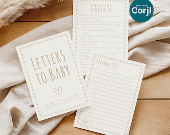 Gioco "Lettere per il baby shower", biglietto con consigli per il bebè, attività stampabile per il baby shower, ricordo del baby shower, download immediato / BS01