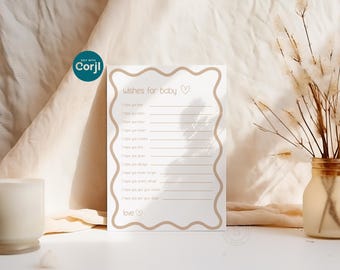 Attività stampabili per baby shower con auguri per il bambino, giochi ricordo, biglietti di auguri per baby shower, attività da scaricare per gli ospiti / Download immediato / BS03