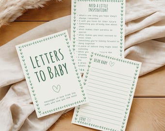 Lettere per il bebè stampabili, biglietti per la capsula del tempo del bebè, auguri per il baby shower, attività ricordo, download immediato / BS01