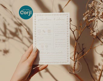 Schede di previsione per baby shower boho / Consigli per i genitori (download immediato) / BS01
