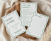 Write a Letter to Baby Printable, Baby Shower Keepsake Cards, Baby Time Capsule Activity, Advice for Baby, Instant Download | BS03