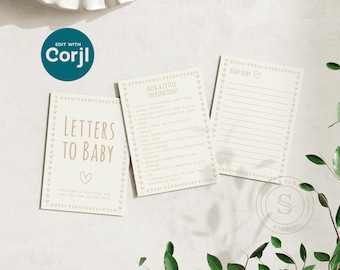 Biglietti di consigli per neonati stampabili, gioco di lettere per baby shower, biglietto di consigli per neonati, gioco di attività per baby shower, ricordo del baby shower / BS01