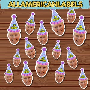 Gesichtsaufkleber, Benutzerdefinierter Gesichtsaufkleber, benutzerdefinierte Fotoaufkleber, benutzerdefinierter Aufkleber, persönlicher Aufkleber, Geburtstagsaufkleber, Premiumaufklebervinyl