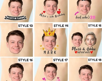 Bachelorette Party Favors - Bachelorette Tattoo - Groom Tattoo - Funny Party Favors - Face Tattoo - Custom Tattoos Temporary tattoo for her