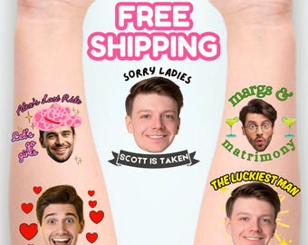 Bachelorette Party Favors - Bachelorette Tattoo - Groom Tattoo - Funny Party Favors - Face Tattoo - Custom Tattoos Temporary tattoo for her