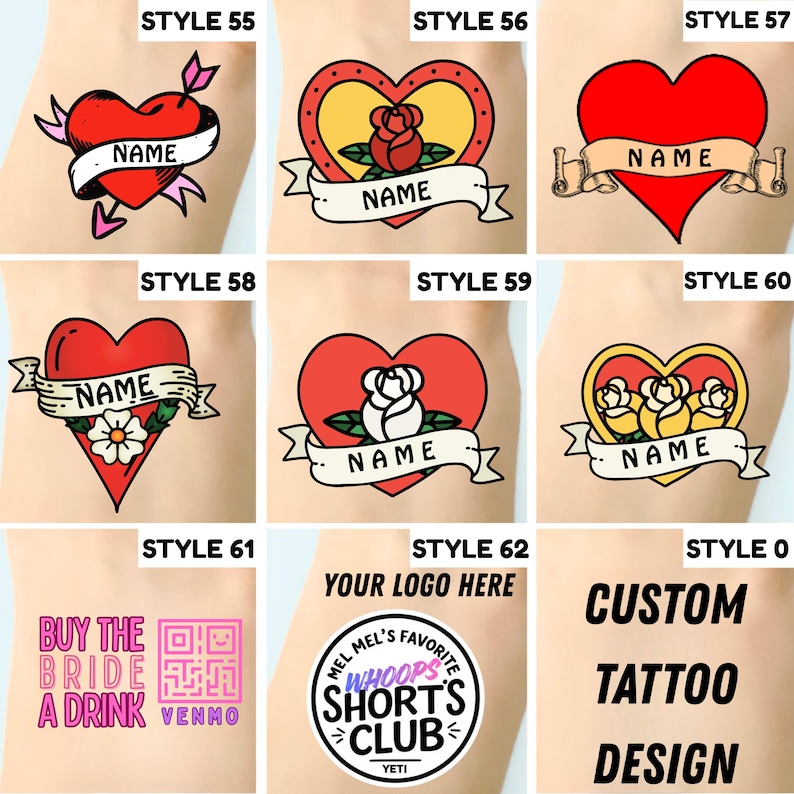 Bachelorette Party Favors Bachelorette Tattoo Bachelorette Party Favor Groom's Face Tattoo Bride Tattoo Bride Gift Funny Gift Temporary image 7