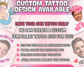 Resolution fee  Bachelorette Party Favors Bachelorette Tattoo Bachelorette Party Favor Groom's Face Tattoo Bride Tattoo Bride Gift Funny