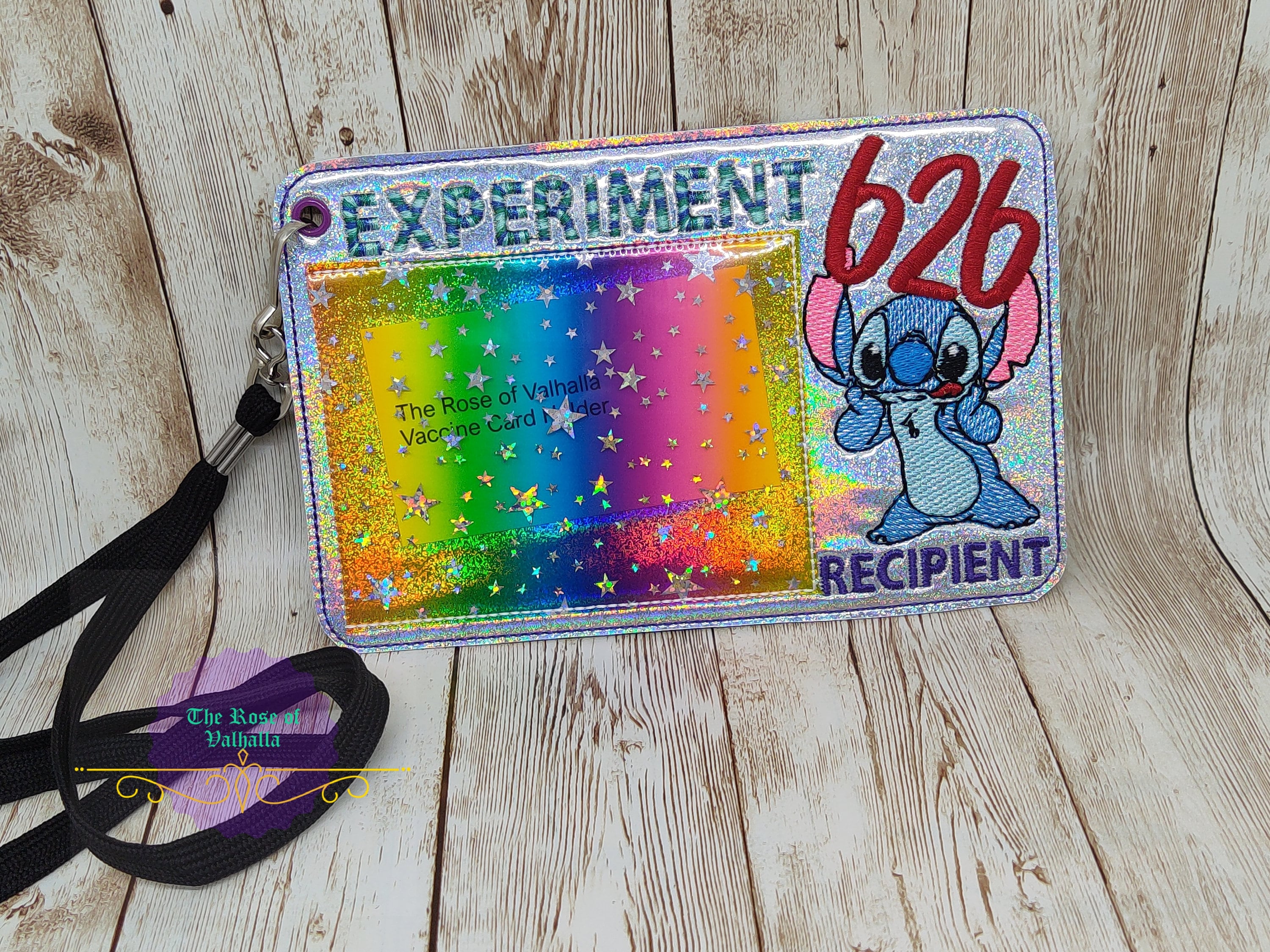 Stitch Experiment 626 CDC Vaccine Card Holder Embroidered on - Etsy