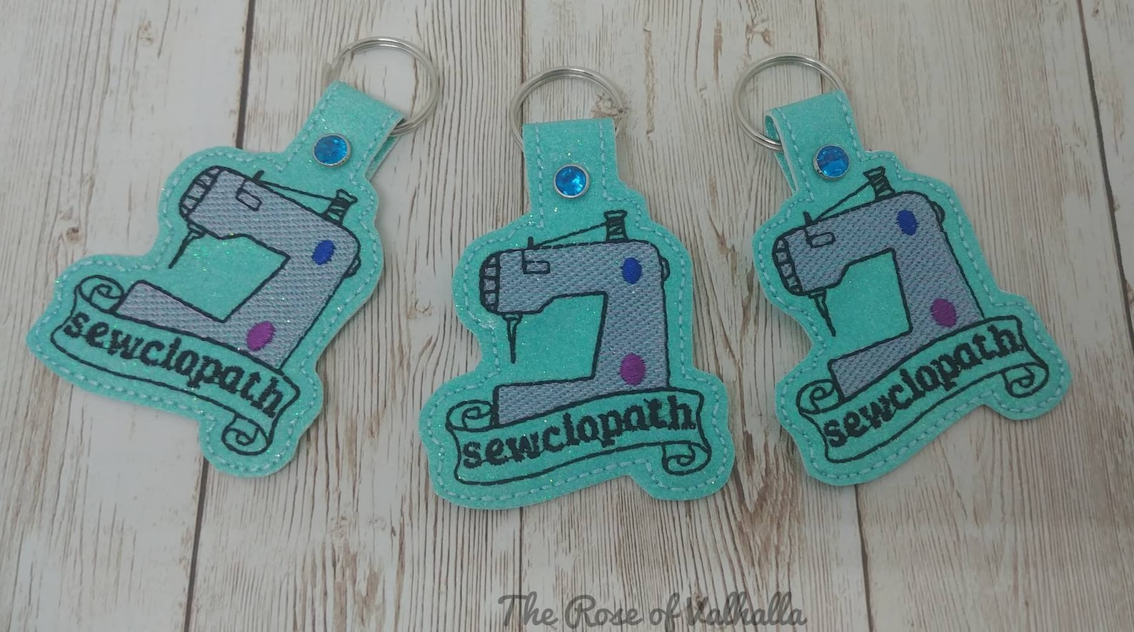 SEWCIOPATH Sewing Machine Key Fob Jewel Riveted With Split Etsy