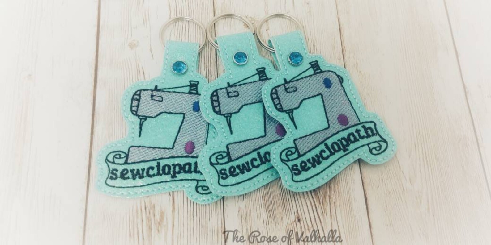 SEWCIOPATH Sewing Machine Key Fob Jewel Riveted With Split Etsy