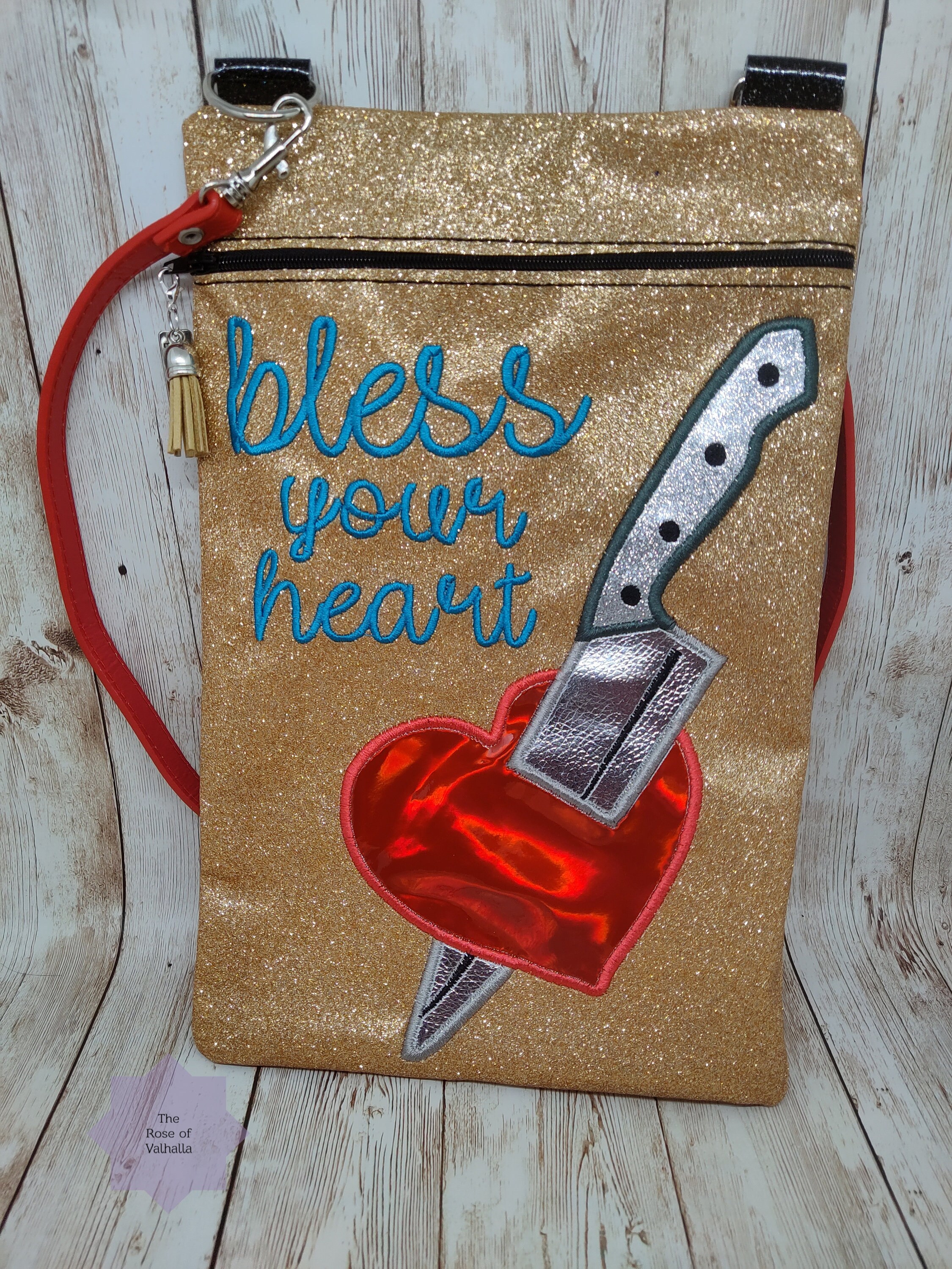 Bless your heart jessecmault applique knife through heart on  etsy