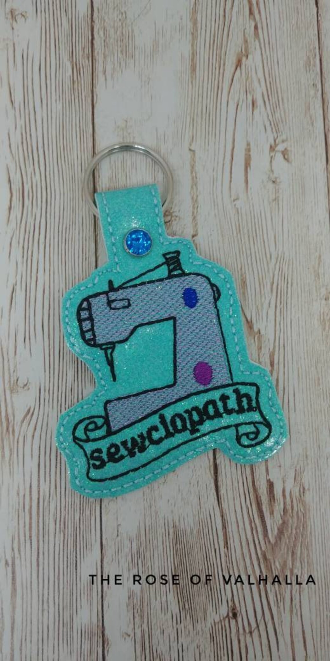 SEWCIOPATH Sewing Machine Key Fob Jewel Riveted With Split Etsy