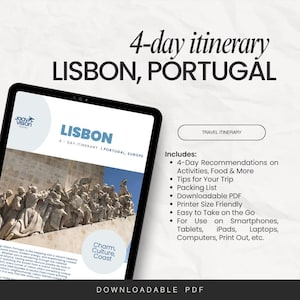 Itinerario di 4 giorni a Lisbona e Sintra / Guida di viaggio in Portogallo (Download digitale)