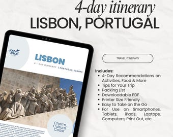 Lisbon & Sintra 4-Day Itinerary | Portugal Travel Planner (Digital Download)