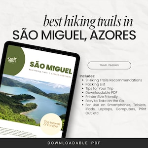 Guide de randonnée à São Miguel | Itinéraire et liste de matériel pour les Açores, Planificateur de voyage au Portugal, Téléchargement numérique