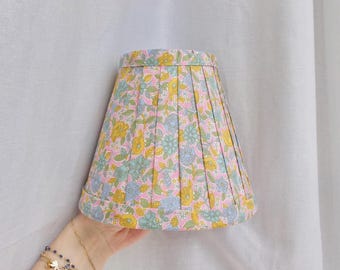 Liberty of London Fabric Lamp Shade: Custom Pleated Clip-On Sconce