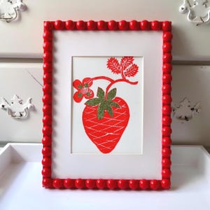 Bobbin Frame Custom 9x12 Glossy Lacquered Hand Painted Bobbin Bobble Frame Wooden Bobbin Frame Colorful Glossy Bobbin Frame