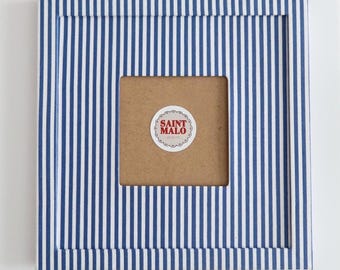 Custom Striped Fabric Wrapped Frame, Fabric Mat, Multiple Colors Available, Striped Frame, 6x6, 8x8 & 8x10 Frame - Father's Day Gift