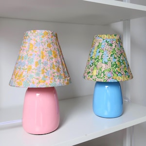 Custom Block Print Pleated Lamp Shade Sconce Chandelier Clip on Lamp Shade Made to Order Perfect Present & Gift