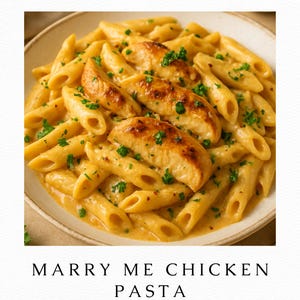 Marry Me Chicken Recipe Printable PDF | Romantic Dinner Idea for Two
