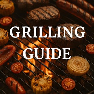 BBQ Grill Guide Printable PDF | Outdoor Cooking Cheat Sheet for Meat & Veggies