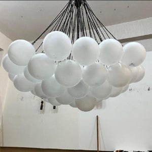 Chandelier Lighting, 35 Frosted Glass pendant Light, Blown Glass Chandelier Lighting, Hallway Chandelier, Living Room Pendant Lighting