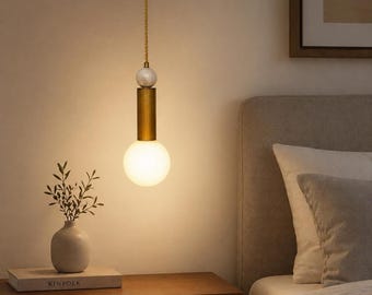Talis Brass Pendant Light, Modern Ceiling Lamp, Bedside Lamp Light, Handmade Chandelier Lighting