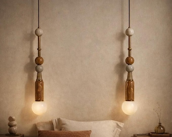 Handmade Pendant Light, Brass Ceiling Light Fixture, Bedside Lamp, Kichen Island Chandelier Lighting