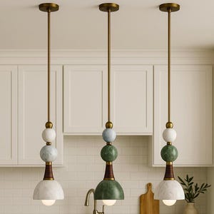 Marble Pendant Light, Kitchen Chandelier Lighting, Modern Brass Ceiling Lamp, Light Pendant, Bedside Ceiling Lamp, Bathroom Lights