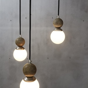 Marble Brass Pendant Light, Modern Ceiling Lamp, Handmade Chandelier Lighting image 7
