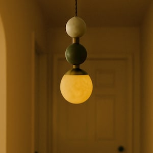 Alabaster Light Pendant, Bedside Ceiling Lamp, Gemstone Lighting Chandelier, Modern Brass Ceiling Lamp, Pendant Light, Bathroom Lights