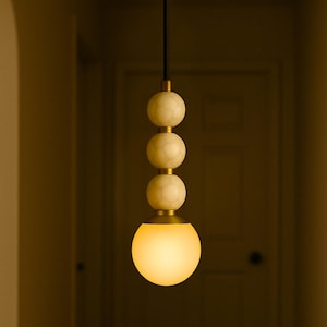 Frosted Glass Pendant Light, Bedside Ceiling Lamp, Gemstone Chandelier Lighting, Modern Brass Ceiling Lamp, Light Pendant, Bathroom Lights