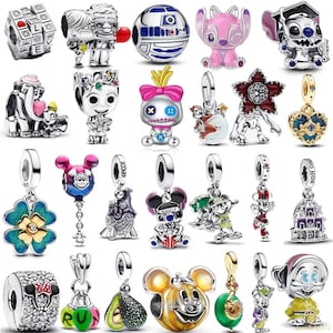 Disney Themed Collection IV Charm - Sterling Silver Compatible with Charm Pendant Bracelet Necklace