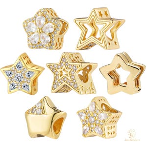 Star Collection I Charms - Sterling Silver Compatible with Charm Pendant Bracelet Necklace