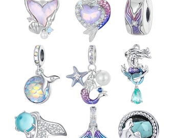 Under The Sea Collection V Charms - Sterling Silver Compatible with Charm Pendant Bracelet Necklace