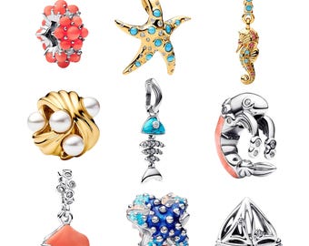 Under The Sea Collection VI Charms - Sterling Silver Charms Compatible with Charm Pendant Bracelet Necklace