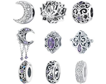 Mystic Collection III Charms - Sterling Silver with Charm Pendant Bracelet Necklace