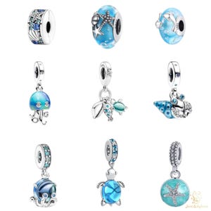 Under The Sea Collection I Charms - Sterling Silver Compatible with Charm Pendant Bracelet Necklace