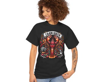 Cajun Queen Crawfish T-Shirt, Louisiana Seafood Boil Lover Tee
