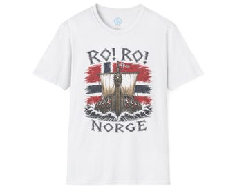 Ro! Ro! Viking Longship Norway Flag T-Shirt | Norge Norse Design