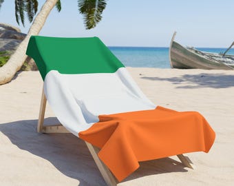 Irish Flag Beach Towel | Ireland Pride, Summer Comfort