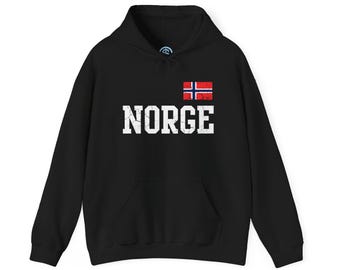 NORGE Norwegian Flag Hoodie | Norge Sweatshirt