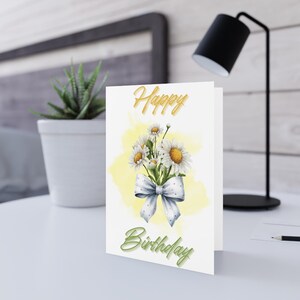 Cartões de aniversário florais - Cartões de felicitações feitos à mão para comemorações, aniversários, marcos e ocasiões especiais