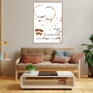 Impresión con frase divertida sobre café: Arte para cocina y cafetería (descarga digital de 24 x 36)