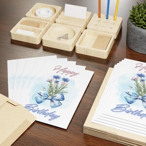 Grußkarte zum Geburtstag | Gedruckte Aquarell Karte mit Umschlag | Blumen Geburtstagskarte | Geschenk für Sie | Versand erfolgt per Mail