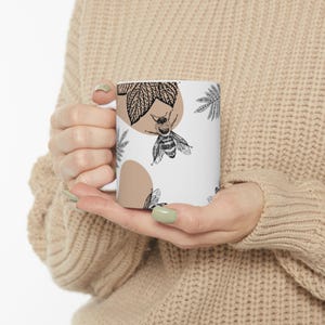 Bienen-Keramiktasse: Honigbienen-Kaffeetasse - Geschenk für Naturliebhaber