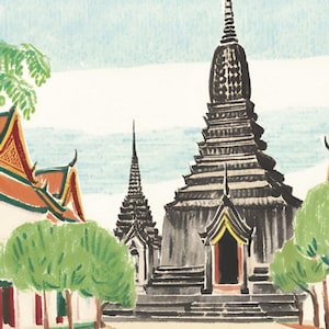 Carte postale et affiche de Bangkok