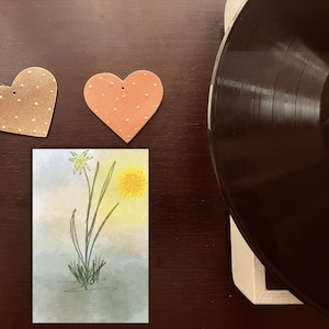 Carte de vœux faite main avec une fleure jaune – Un style DIY unique