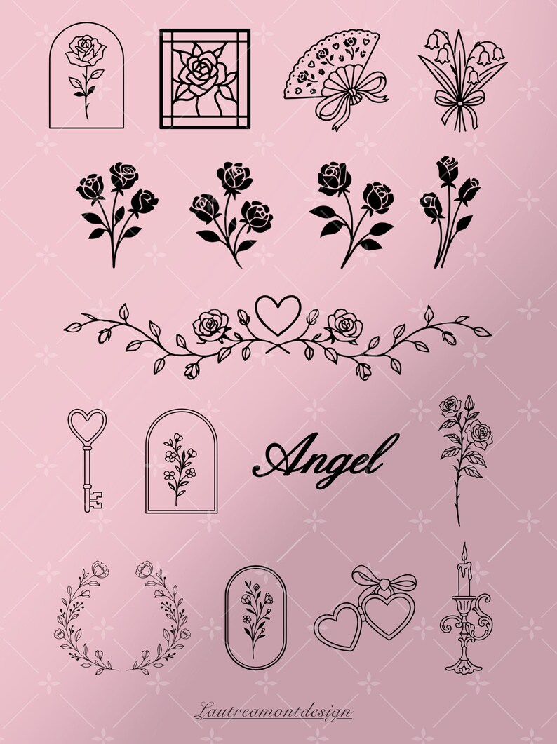 Vintage Floral Procreate Stamps: Romantic Brush Set (digital Download ...