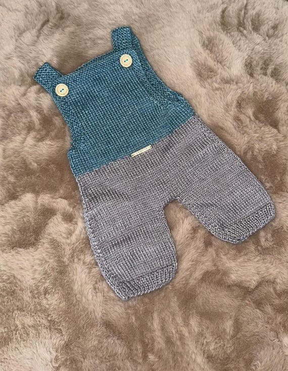 Pantalones cortos tipo peto para bebé de crochet, mezcla de